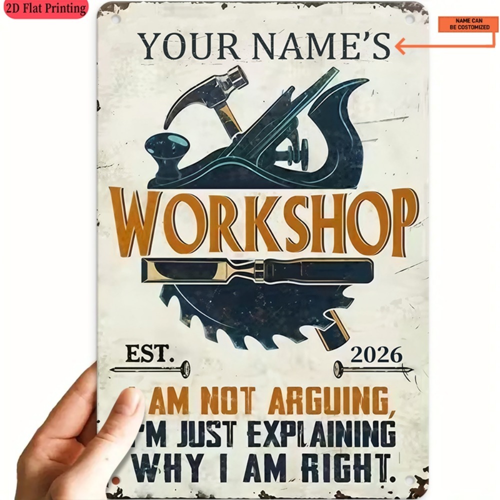 [2D Flat] 1pc Custom Name Work - Tools Name In Workshop review and price