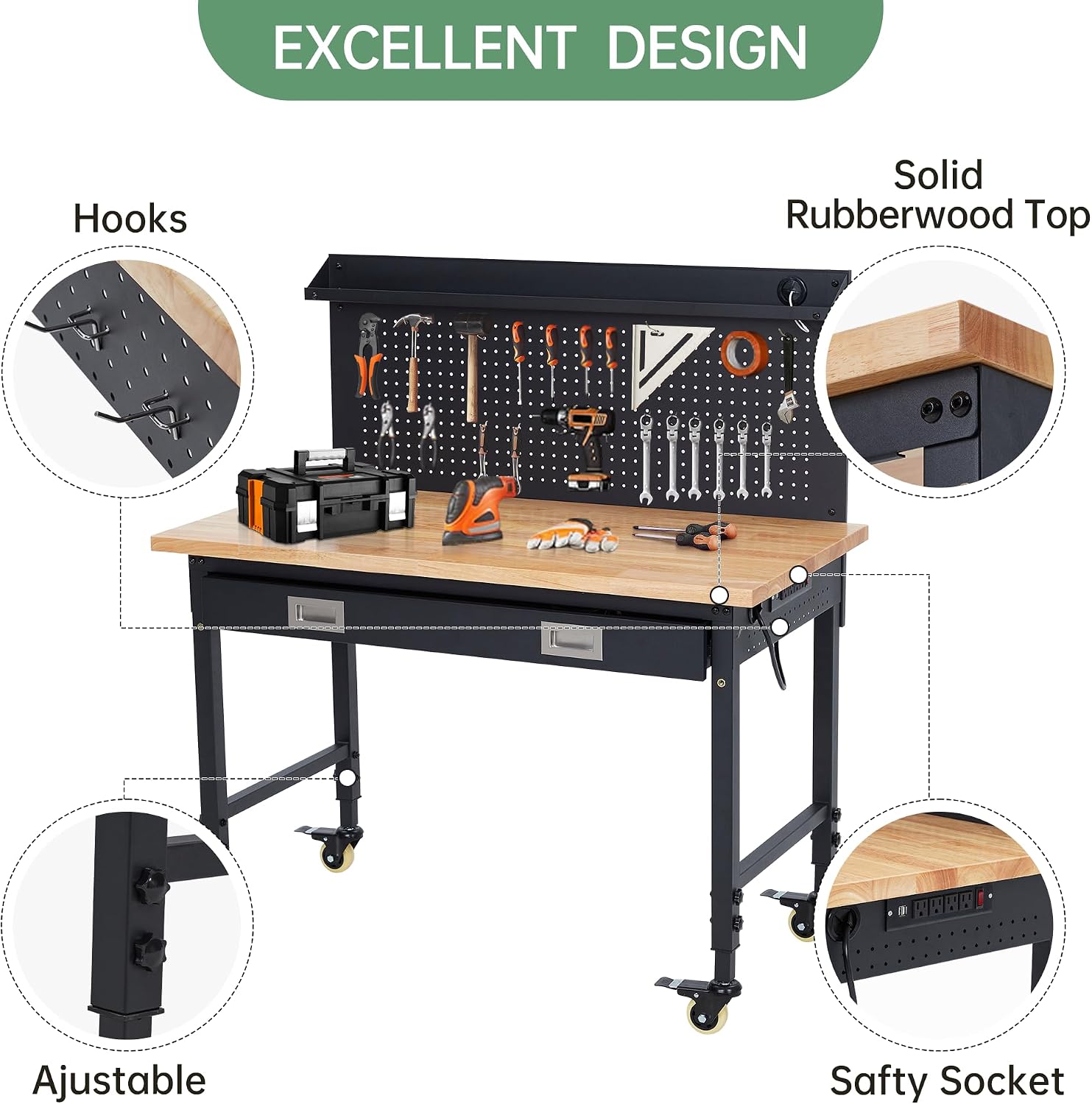 Tacleekii 48x24inch Adjustable - Workshop Tools Bench review and price