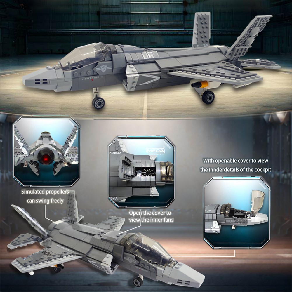 646pcs F-35 Lightning II Plane - Hand Plane Block review and price