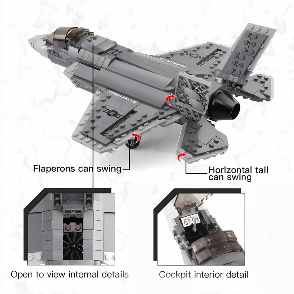 646pcs F-35 Lightning II Plane - Hand Plane Block review and price