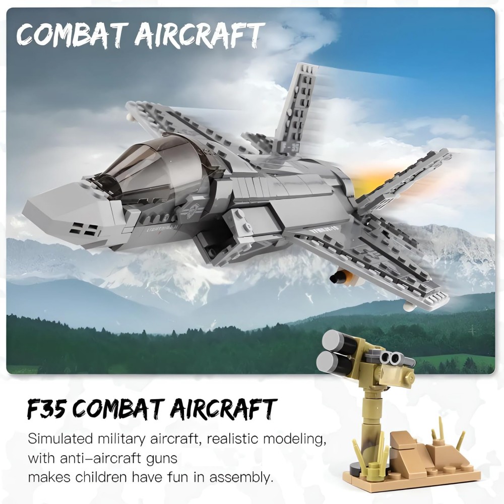 646pcs F-35 Lightning II Plane - Hand Plane Block review and price