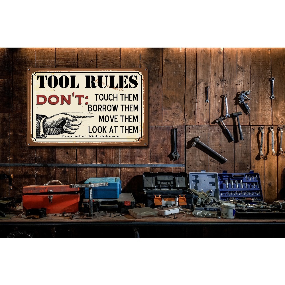 1pc Customizable Tool Rules Me - Tools Name In Workshop review and price