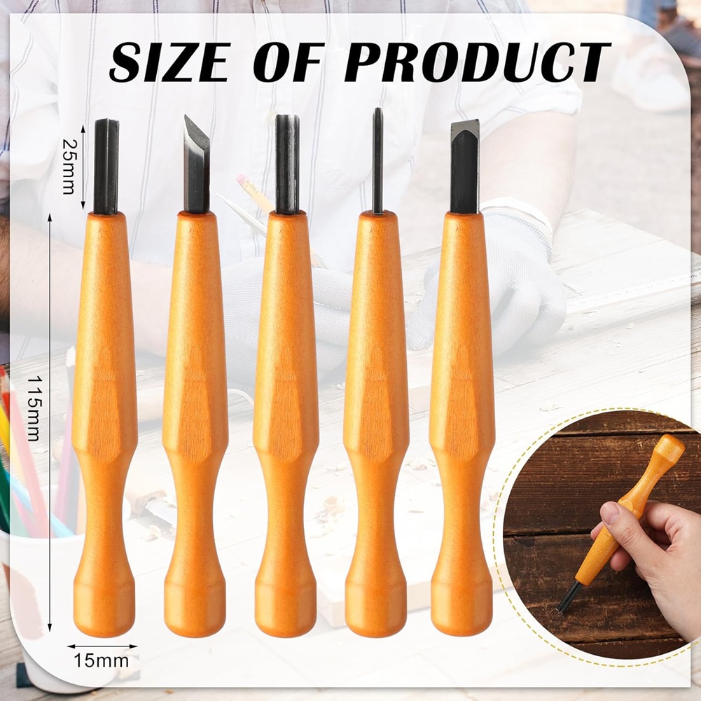 5 Pcs Linocut Carving Tools Se - Chisel Set Wood review and price