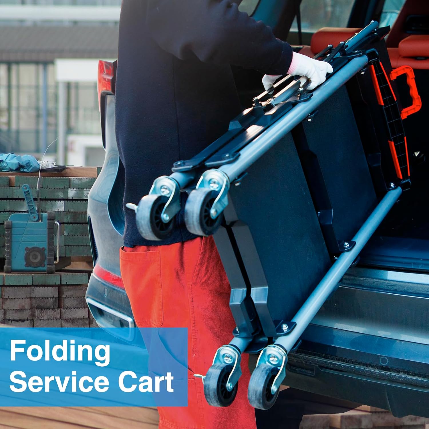 3-Shelf Foldable Rolling Utili - Workshop Tools And Equipment review and price