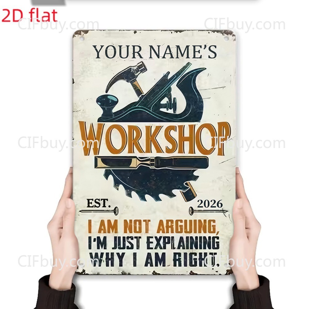 Custom Name Workshop Metal Sig - Tools Name In Workshop review and price